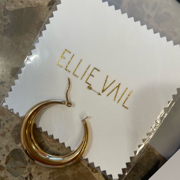 Ellie Vail Hypoallergenic Gold Hoops - Picture 3 of 6